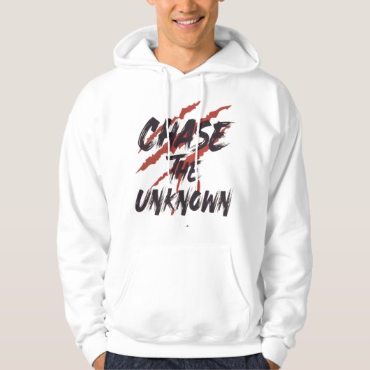 Chase The Unknown– Urban Grunge Streetwear Graphic パーカ (正面)