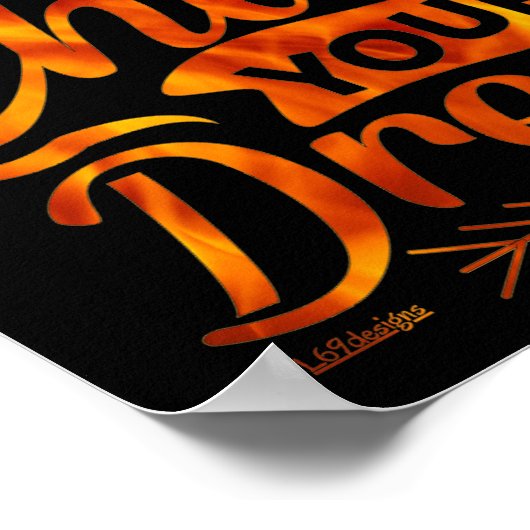 CHASE YOUR DREAMS motivational quote gift          ポスター (角)