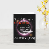 Chaser 太陽の Eclipse 2024おもしろいがライフタイムで2回 カード (黄色い花)