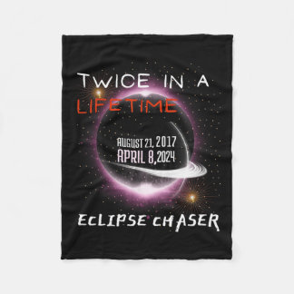 Chaser 太陽の Eclipse 2024おもしろいがライフタイムで2回 フリースブランケット