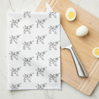 Chasinのユニコーンの幾何学的な水晶ユニコーンパターン キッチンタオル