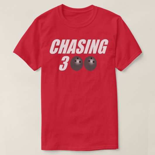 Chasing 300ボーリングボーリングボウリングをする人、 クリケットの投手T Tシャツ (デザイン正面)