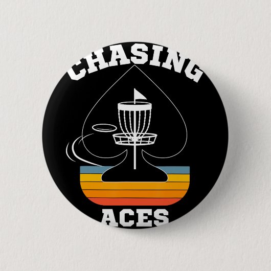 Chasing Aces ディスクゴルフ ターゲット スポーツウェア メンズ 缶バッジ (正面)