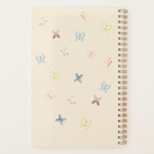 Chasing Butterflies Pastel Boho Name Planner  プランナー手帳 (裏面)