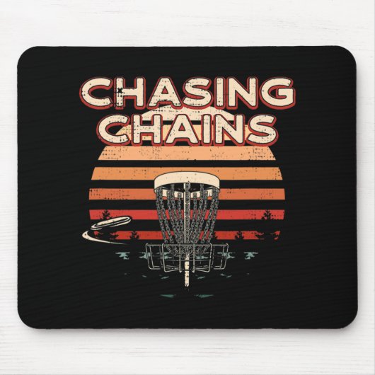 Chasing Chains Disc Golf Hobby Disc Golfer Pastime マウスパッド (正面)