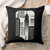 Chasing Dreams Between Buildings Urban Design クッション (ブランケット)