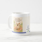Chasing Happiness Dog Lover Mug by Tina Tran コーヒーマグカップ (正面左)