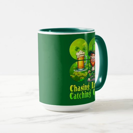 Chasing Luck Catching Cash St Patrick’s - caneca マグカップ (正面右)