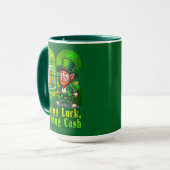 Chasing Luck Catching Cash St Patrick’s - caneca マグカップ (正面左)