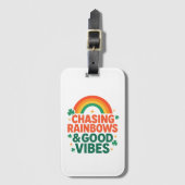 Chasing Rainbows & Good Vibes ラゲッジタグ (正面縦)