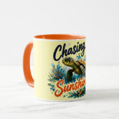 Chasing Sunshine | かわいい夏のグラフィック  マグカップ (正面左)