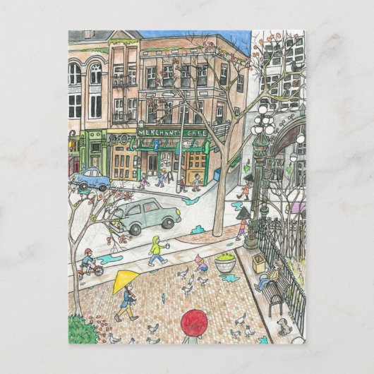 Chasing the Rainbows, Pioneer Square, Seattle ポストカード (正面)