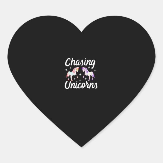 Chasing Unicornsマジカル長袖Tシャツ ハートシール (正面)