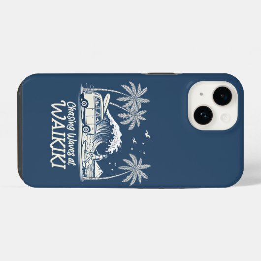 Chasing Waves at Waikiki iPhoneケース (裏面横)