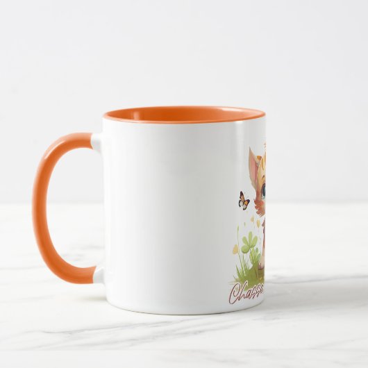 Chasse aux papillons encore マグカップ (左)