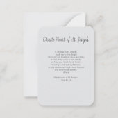 Chaste Heart Holy Card - Set of 10 ノートカード (裏面)