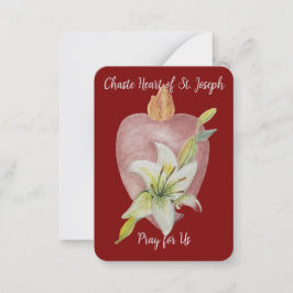 Chaste Heart Holy Card - Set of 10 ノートカード
