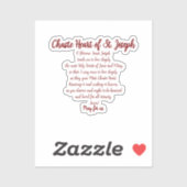 Chaste Heart Prayer Vinyl Sticker シール (シート)