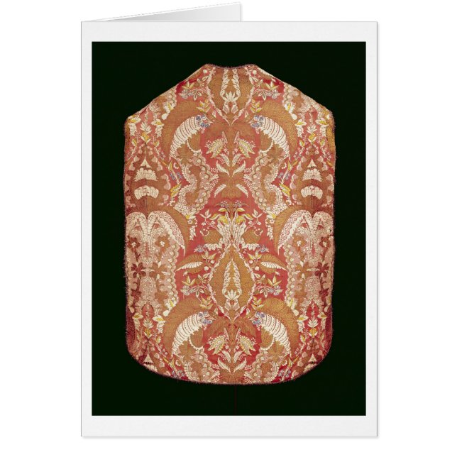 Chasuble、レースのパターン（の模様が）あるな絹、フランス語、c.1720 (正面)