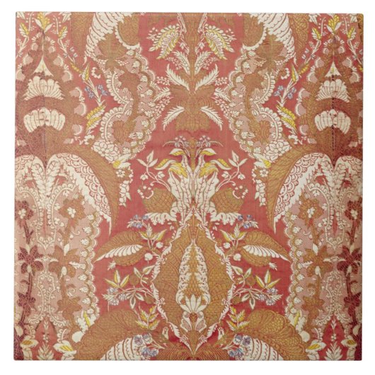 Chasuble、レースのパターン(の模様が)あるな絹、フランス語、c.1720 タイル (正面)
