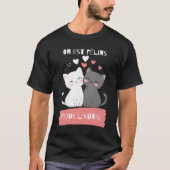 Chat amoureux Vibes félines Tシャツ (正面)