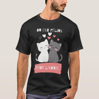 Chat amoureux Vibes félines Tシャツ