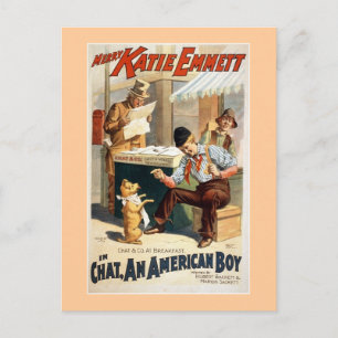 Chat, an American Boy Theater Poster. ポストカード