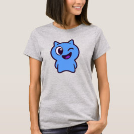 Chat bleu cartoon minimaliste rigolo. tシャツ