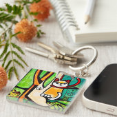 Chat dans un arbre キーホルダー (正面右)