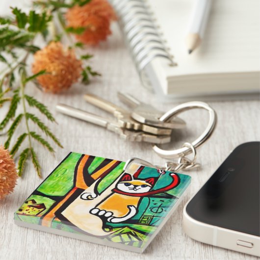 Chat dans un arbre キーホルダー (正面右)