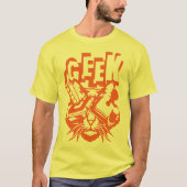 chat geek manette jeux joystick video  tシャツ (正面)