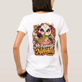 Chat gourmand en mode détente noodles tシャツ (裏面)