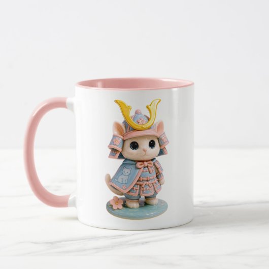 Chat guerrier samouraï マグカップ (左)