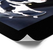 Chat Is This Real Skateboarding Cow Funny Meme  ポスター (角)