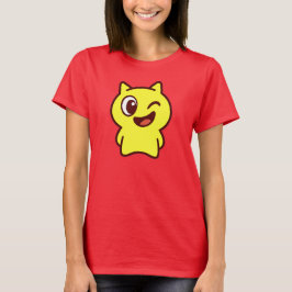 Chat jaune cartoon trop drôle. tシャツ