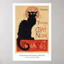 "Chat Noir"ポスター | ステインレン1896アールヌーボー