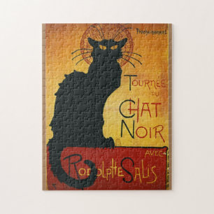 Chat Noir - Black Cat Vintage Old Illustration ジグソーパズル