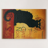 Chat Noir - Black Cat Vintage Old Illustration ジグソーパズル (横)