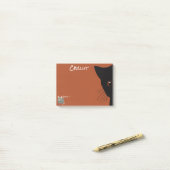 chat noir et souris ポストイット (デスク上)