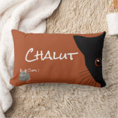 chat noir et souris ランバークッション (ブランケット)