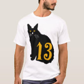 chat noir numero old school tattoo 13 tシャツ (正面)