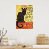 Chat Noir Steinlen Belle Epoque Vintage Art ポスター (キッチン)