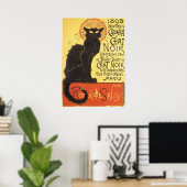 Chat Noir Steinlen Belle Epoque Vintage Art ポスター (ホームオフィス)