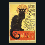 Chat Noir Steinlen Belle Epoque Vintage Art ポスター<br><div class="desc">French illustrator Théophile Alexandre Steinlen's advertisement sketch painting</div>
