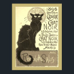 Chat Noir Steinlen Belle Epoque Vintage Sepia Art ポスター<br><div class="desc">French illustrator Théophile Alexandre Steinlen's advertisement sketch painting</div>