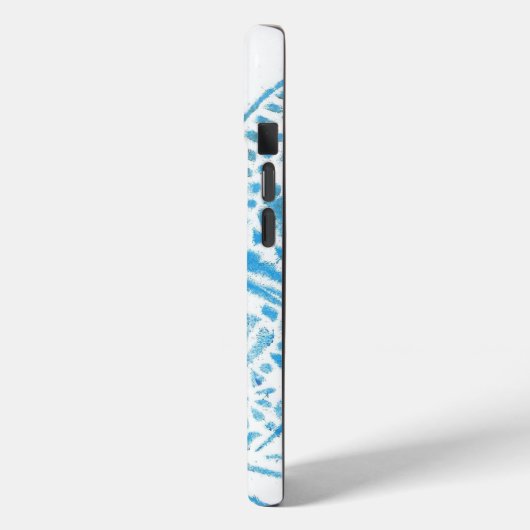 chat pochoirs bleu Case-Mate iPhoneケース (裏面 / 左)