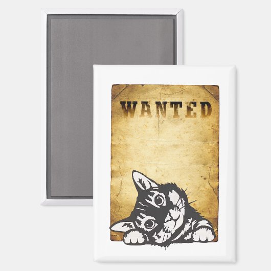 chat recherché マグネット (正面/裏面)