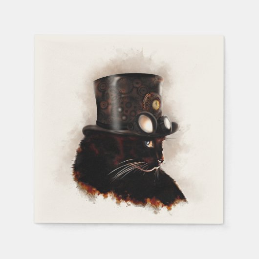 Chat Steampunk スタンダードカクテルナプキン (正面)