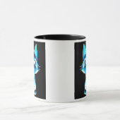 Chat stylisé à l’effet néon. マグカップ (中央)