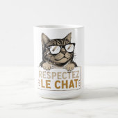 Chat Vectoriel Cool avec Lunettes de Soleil – fun コーヒーマグカップ (中央)
